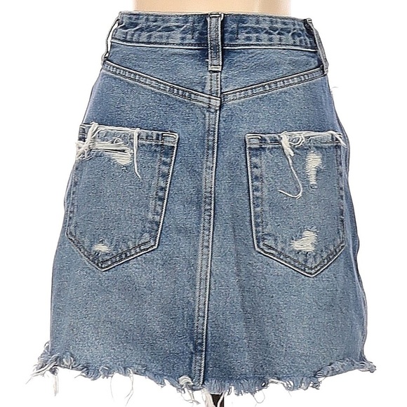 Abercrombie & Fitch Denim Mini Skirt Zip Up Size 24 - Picture 13 of 13